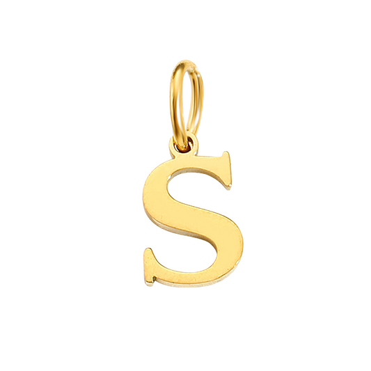 Gold Initial Charm - S