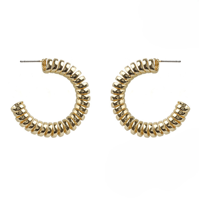 Gold Twisted Hoop