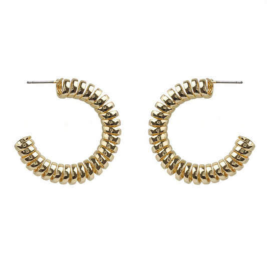 Gold Twisted Hoop